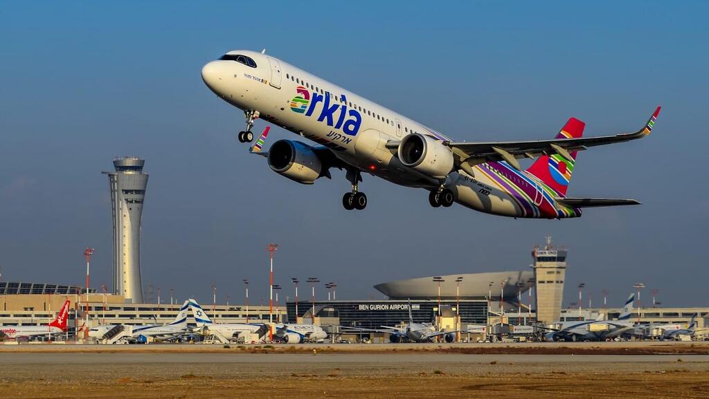 ארקיע. שיבושים גדולים בטיסות (צילום: ארקיע) מטוס של חברת התעופה ארקיע