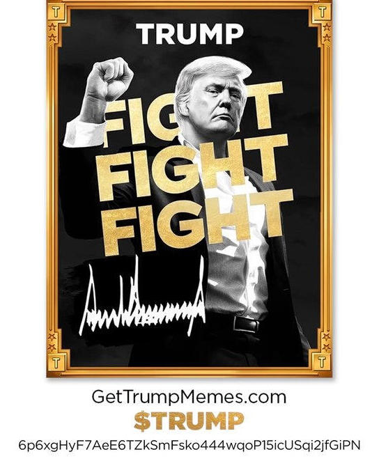כרזה מטבע קריפטו חדש של דונלד טראמפ $TRUMP  
