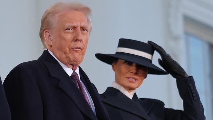 טראמפ ומלניה בטקס ההשבעה