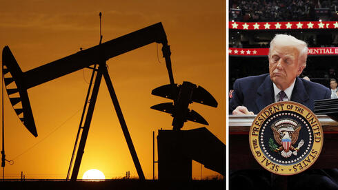 צילום: AP Photo/Sue Ogrocki,REUTERS/Carlos Barria במזרח התיכון, טראמפ מטפח כלכלת עסקאות ודוחף למחירי נפט נמוכים