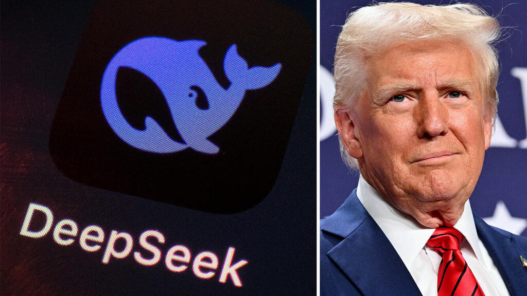 דונלד טראמפ ולוגו דיפסיק (צילומים: AFP , בלומברג) דונלד טראמפ ו דיפסיק