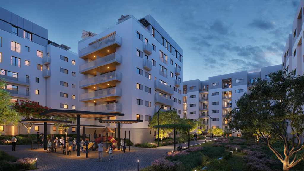 הדמיה פרויקט חיננית תל אביב בשותפות חברת אטריום      