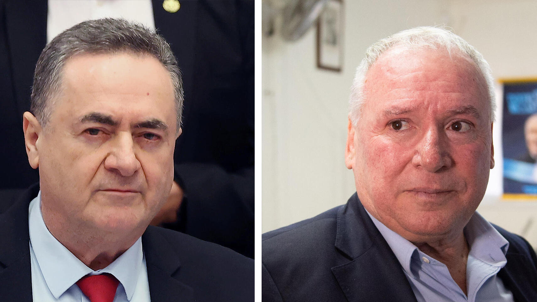 מימין השר לשיתוף פעולה אזורי דודי אמסלם ושר הביטחון ישראל כץ