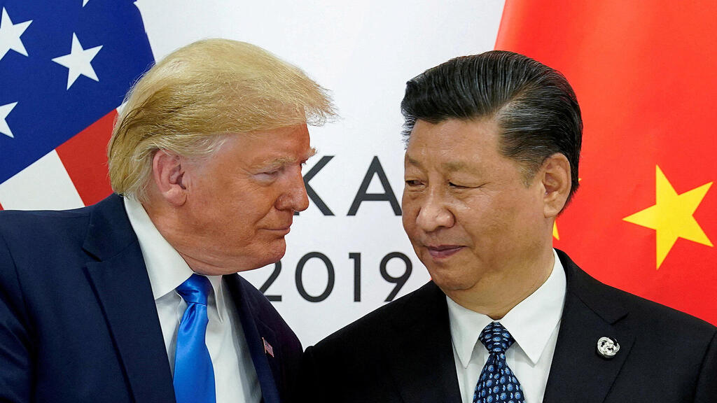 הנשיאים שי וטראמפ. עוד סיבוב (צילום: REUTERS/Kevin Lamarque) נשיא סין שי ג'ינפינג ונשיא ארה"ב דונלד טראמפ