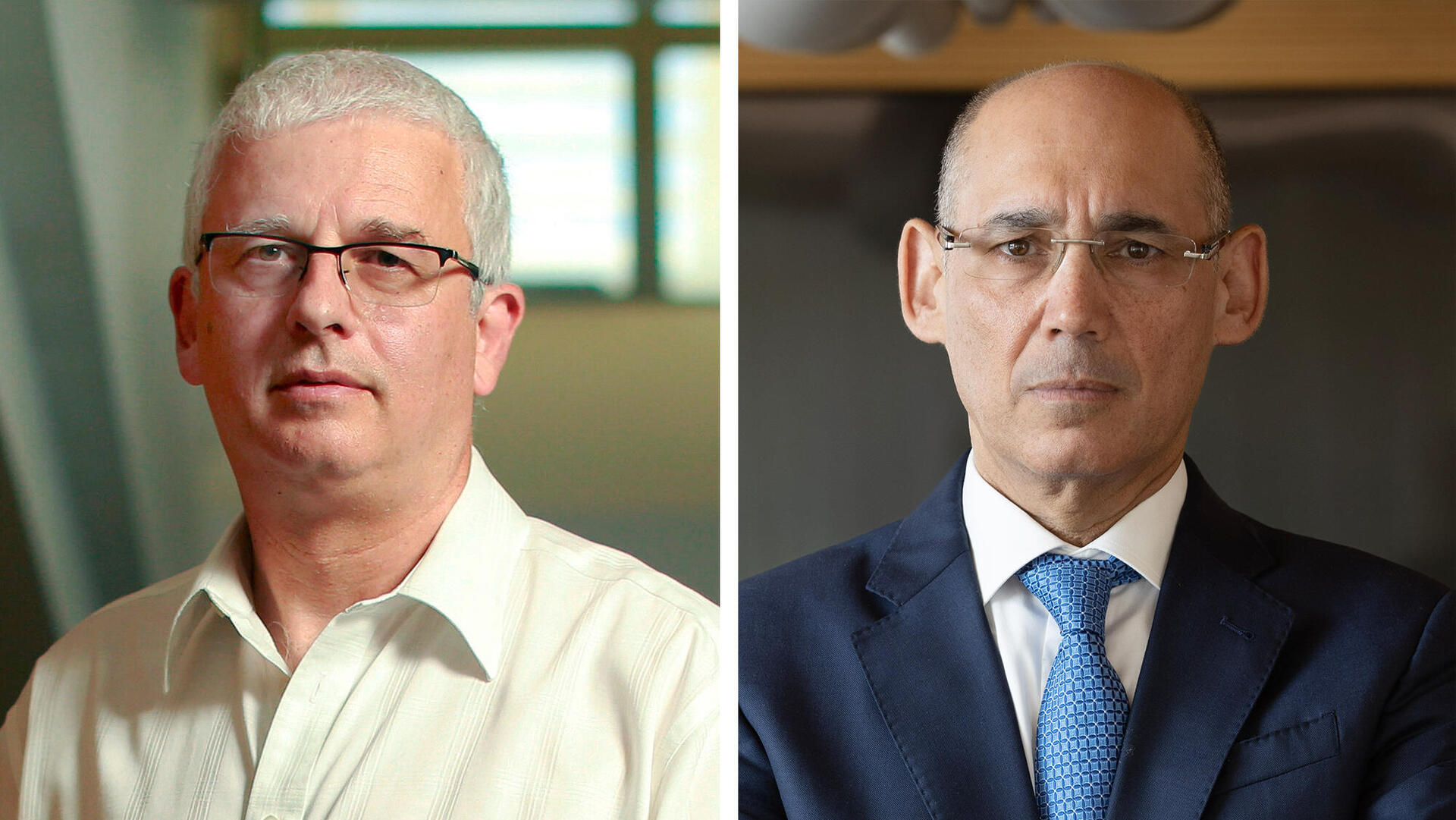 מימין נגיד בנק ישראל אמיר ירון והמשנה לנגיד אנדרו אביר