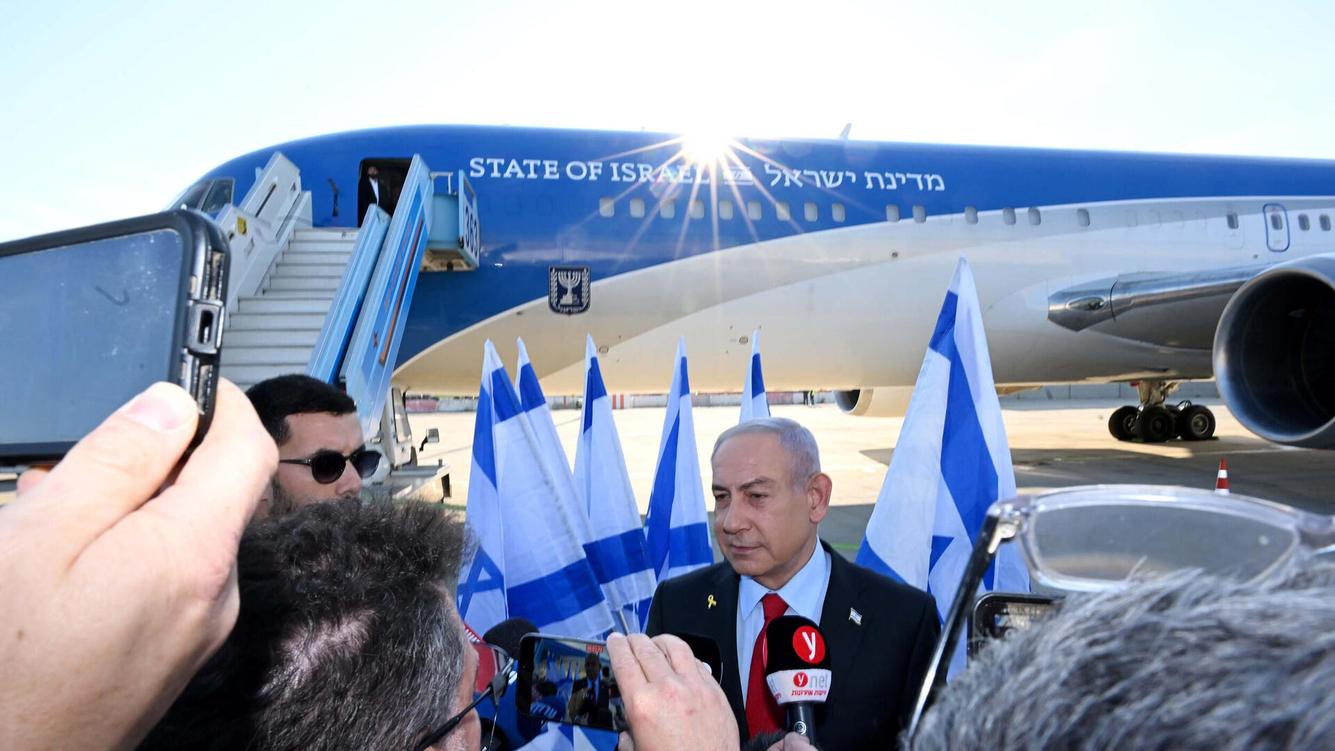 ראש הממשלה בנימין נתניהו ממריא ל בית הלבן וושינגטון 1