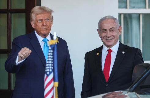 Donald Trump and Benjamin Netanyahu at the White House. 