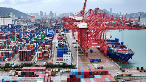 Containers at a port in China 