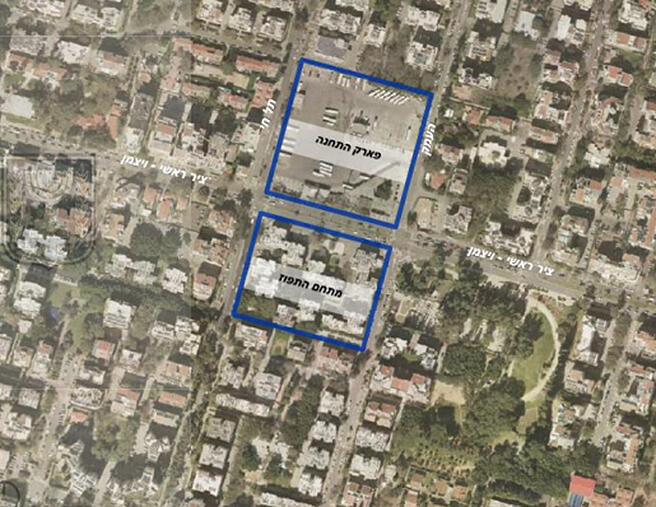 שטח תוכנית ההתחדשות העירונית ב רחוב ויצמן כפר סבא