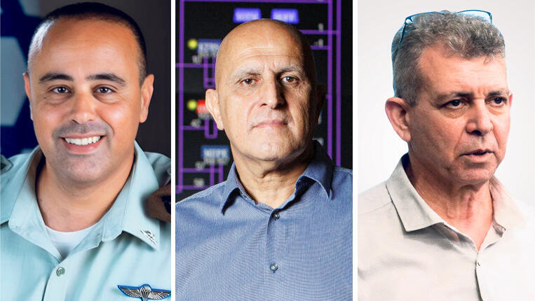 המועמדים הבולטים לתפקיד מנכ"ל משרד הביטחון מימין תא"ל במיל'( משה אדרי , יו"ר נגה סמי תורג'מן והאלוף תמיר ידעי לשעבר מפקד זרוע היבשה