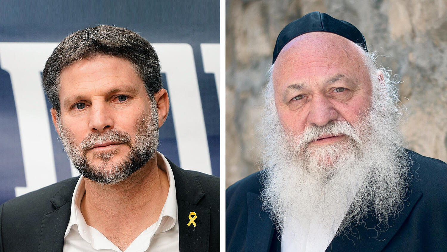 מימין שר השיכון והבינוי יצחק גולדקנופף ושר האוצר בצלאל סמוטריץ