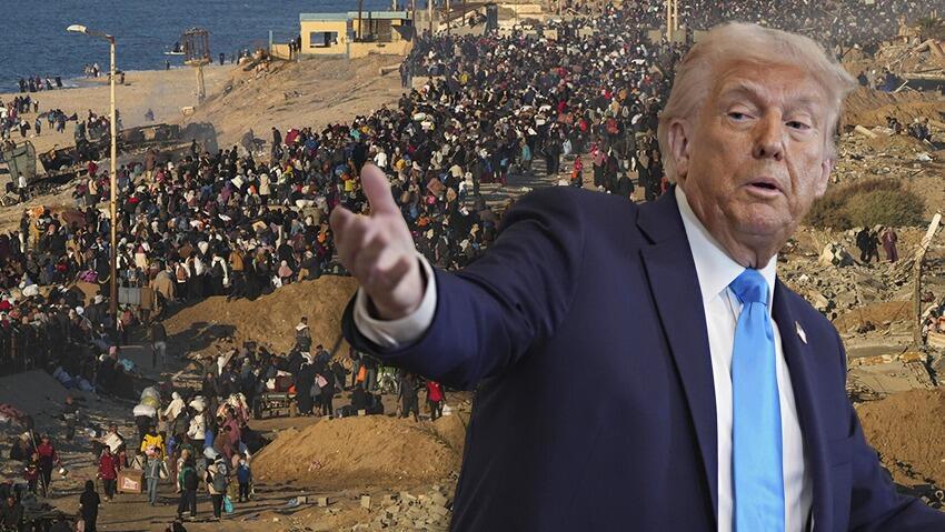 דונלד טראמפ על רקע עקורים מ עזה חוזרים לצפון הרצועה