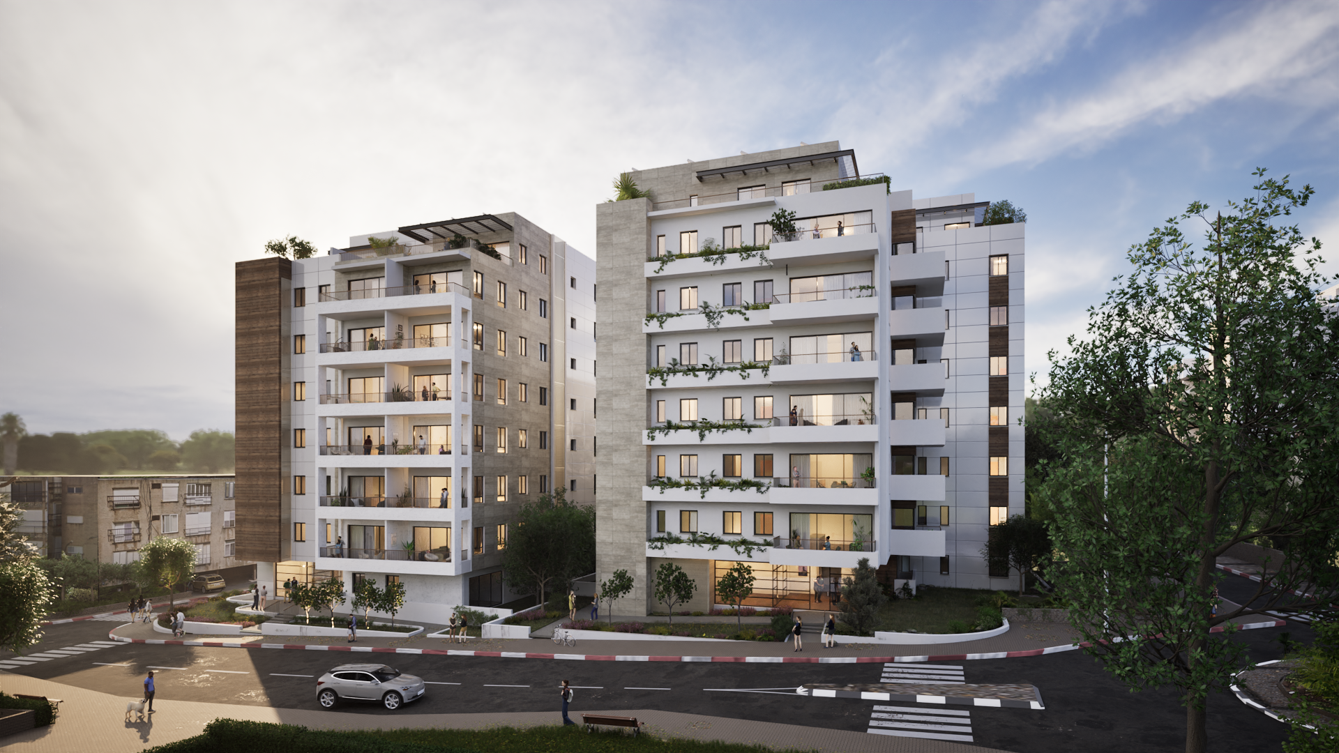 פרויקט הדר 14-16 הרצליה. שני בניינים ו-44 דירות במפרט גבוה