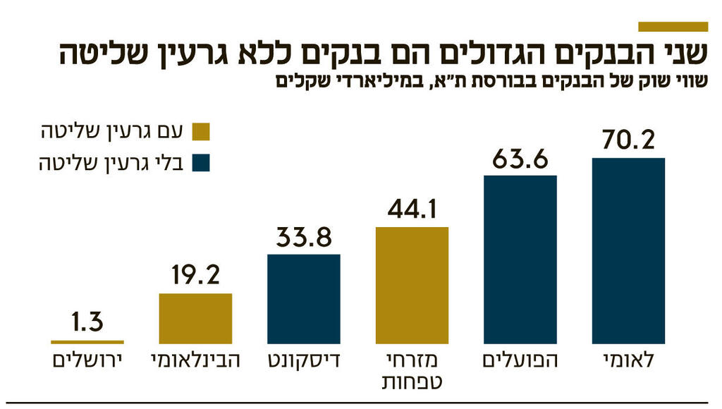 אינפו שני הבנקים הגדולים הם בנקים ללא גרעין שליטה