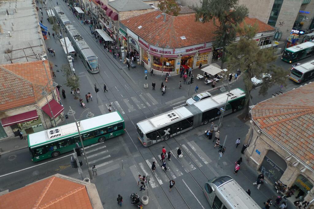 צומת קינג ג'ורג' יפו צומת האיקסים ירושלים 2012