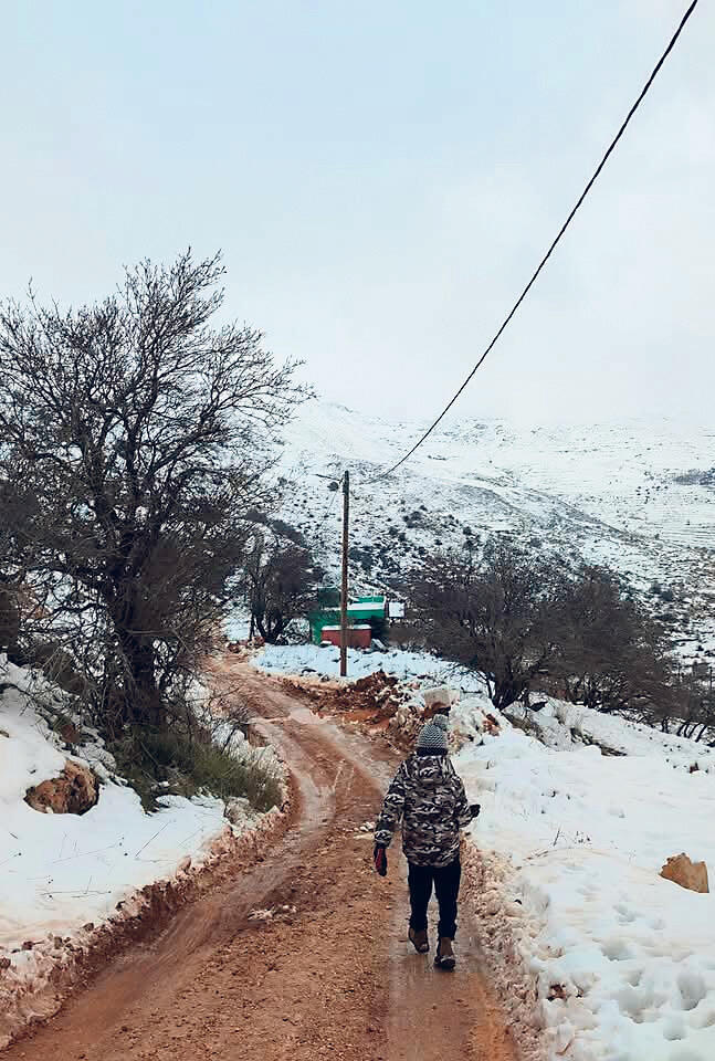 פנאי שלג ליד מג’דל שמס