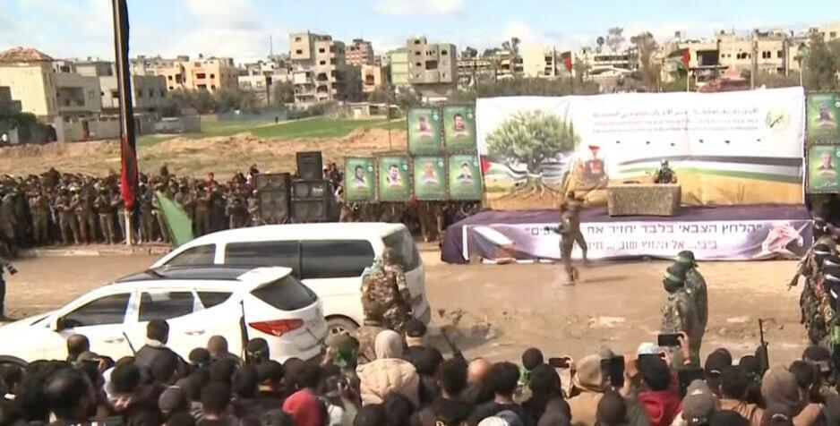 נקודת המסירה בנוסייראת של החטופים עומר ונקרט, עומר שום טוב ואליה כהן