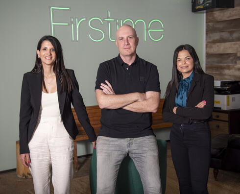 Firstime Credit team Yoni Ophir (center), Galit Tshuva (right) and Sharon Adiv. 