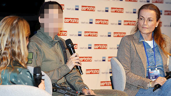 כנס מנהיגות הדור הבא - סמדר שכטר הקברניטה הראשונה באל על ו סרן נ' מפקדת פלוגת הטנקיסטיות הראשונה בצה״ל בשיחה עם דיאנה בחור ניר וידאו