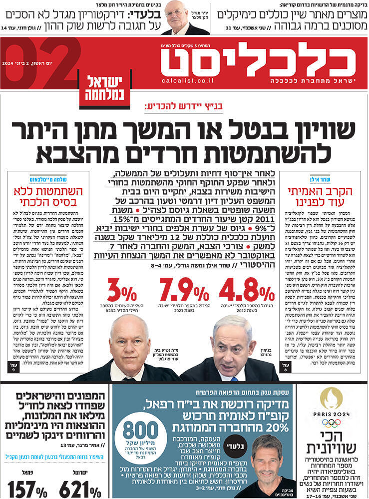 שער כלכליסט 2.6.24