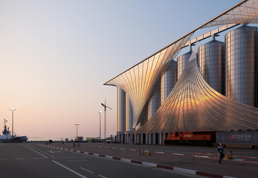 הדמיית ממגורה חזית הים נמל חיפה