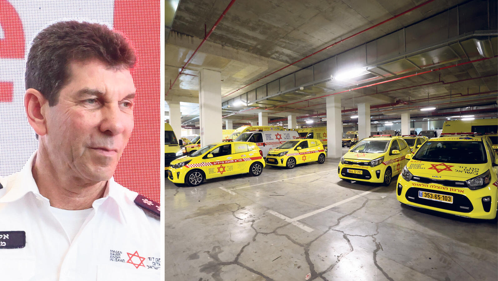 מנכ"ל מד"א אלי בין וחניון של רכבי הארגון