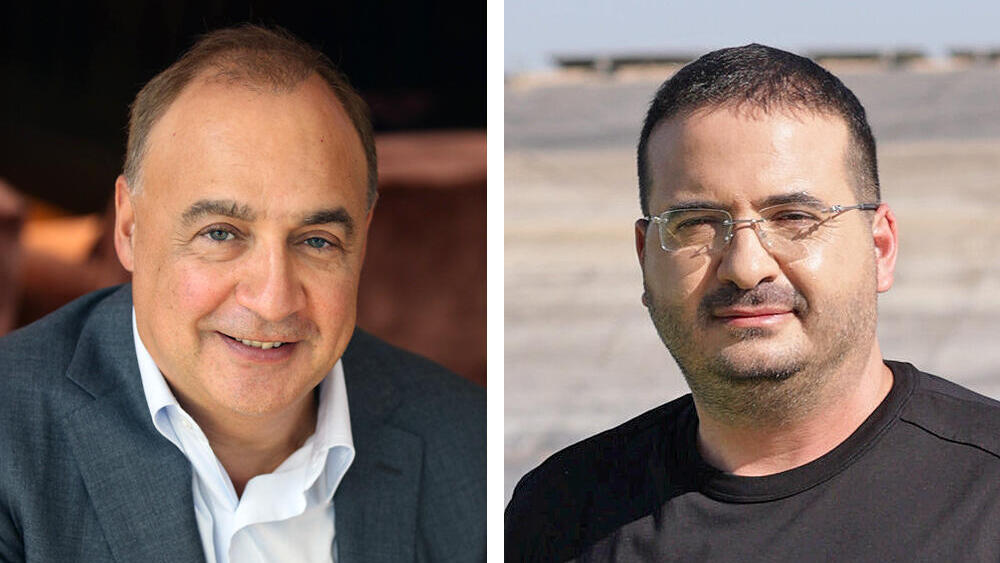 מימין עופר ינאי בעלי חברת האנרגיה סולאר ו לן בלווטניק בעל ה שליטה ב כלל תעשיות