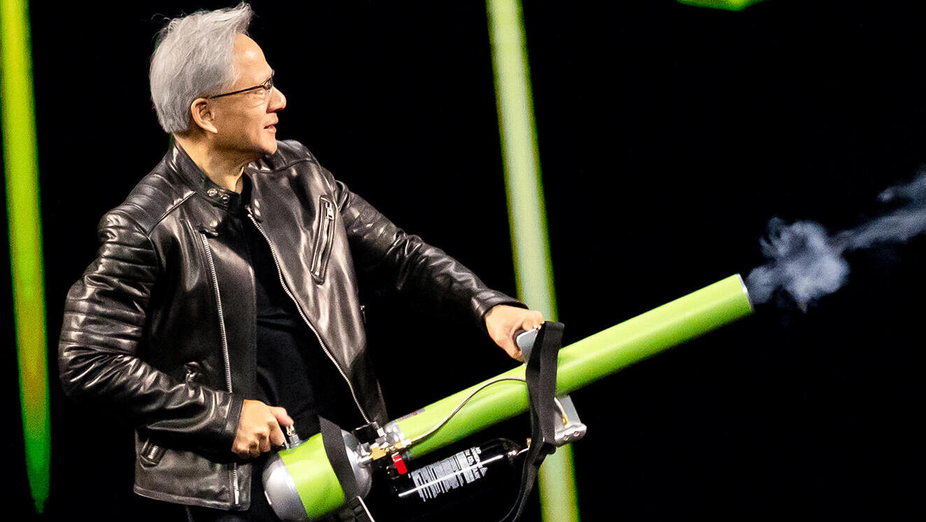 מנכ"ל אנבידיה ג'נסן הואנג בוועידה השנתית של החברה