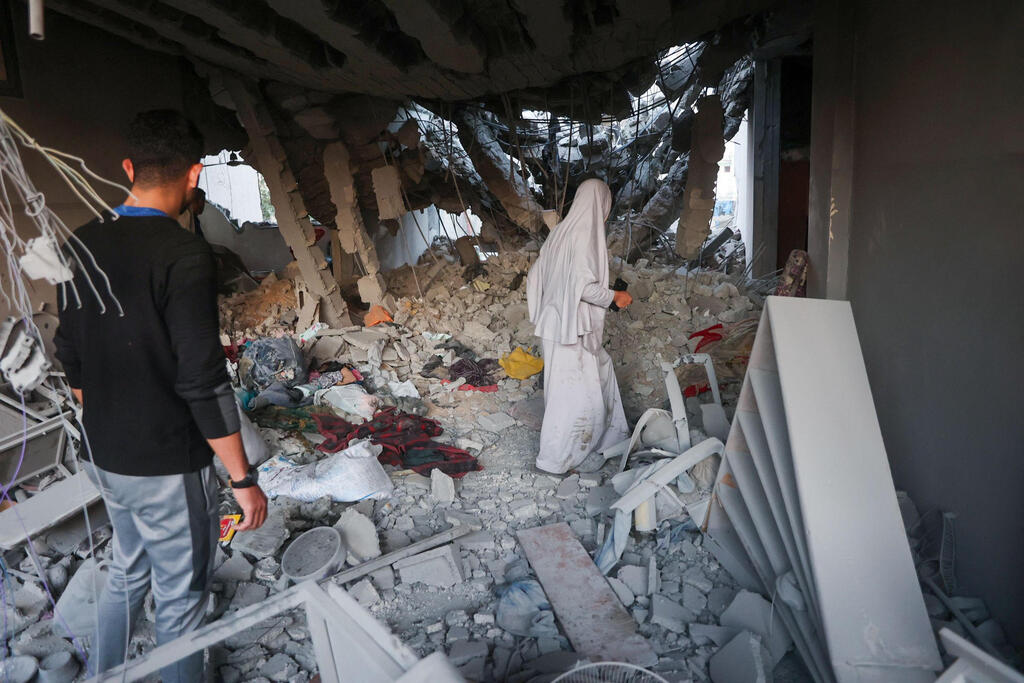 הרס ברצועת עזה, הבוקר (צילום: Omar AL-QATTAA / AFP) הרס ב רצועת עזה 2 מלחמה בעזה לאחר תקיפות צה"ל 18.3.25