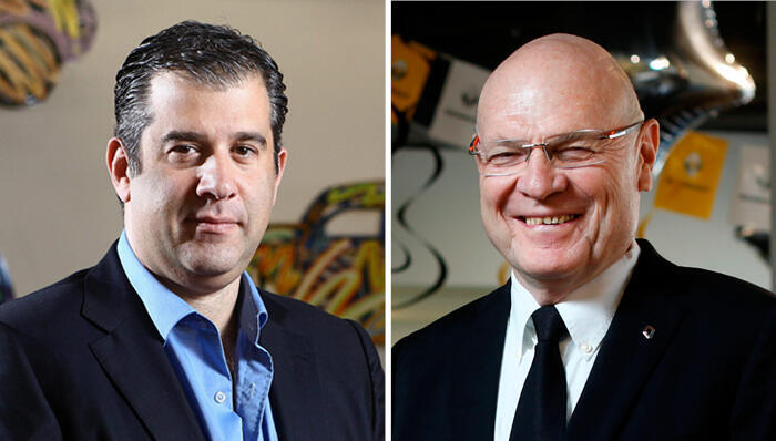 מימין איציק וייץ ו אסי שמלצר