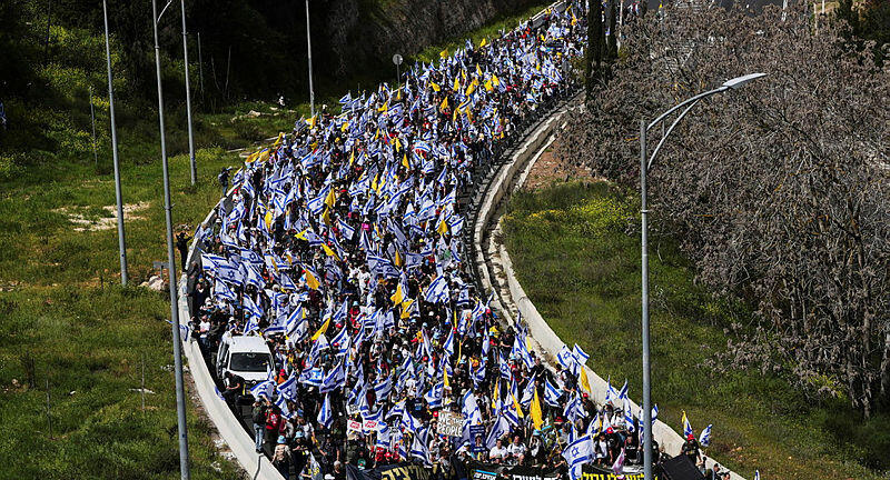 צעדה לירושלים מחאה הפגנה מפגינים 19.3.25