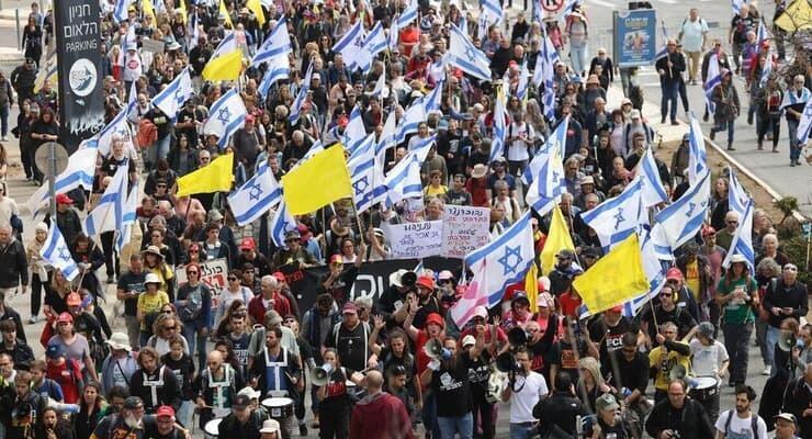 הפגנה ב ירושלים נגד הדחת היועמ"שית 23.3.2025