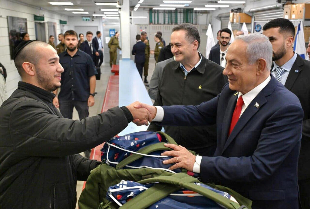 ראש הממשלה בנימין נתניהו ושר הביטחון ישראל כץ ב בקו״ם תל השומר