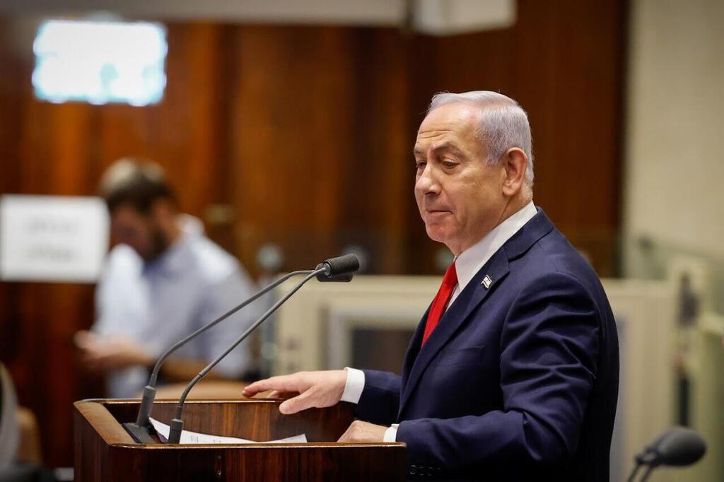 נתניהו. יעדיף להיראות כמי שלא נכנע לחרדים (צילום: נועם מושקוביץ / דוברות הכנסת) ראש הממשלה בנימין נתניהו ב מליאת הכנסת הצבעה על שינוי הרכב הוועדה לבחירת שופטים 27.3.25