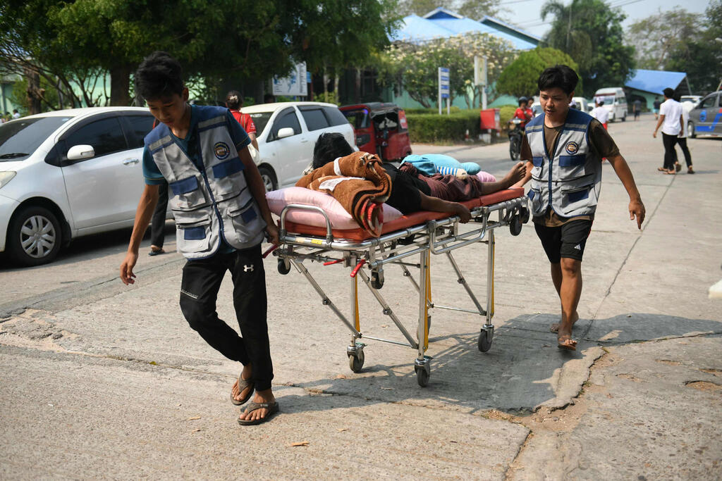 רעידת אדמה רעש אדמה ב מיאנמר 28.3.25