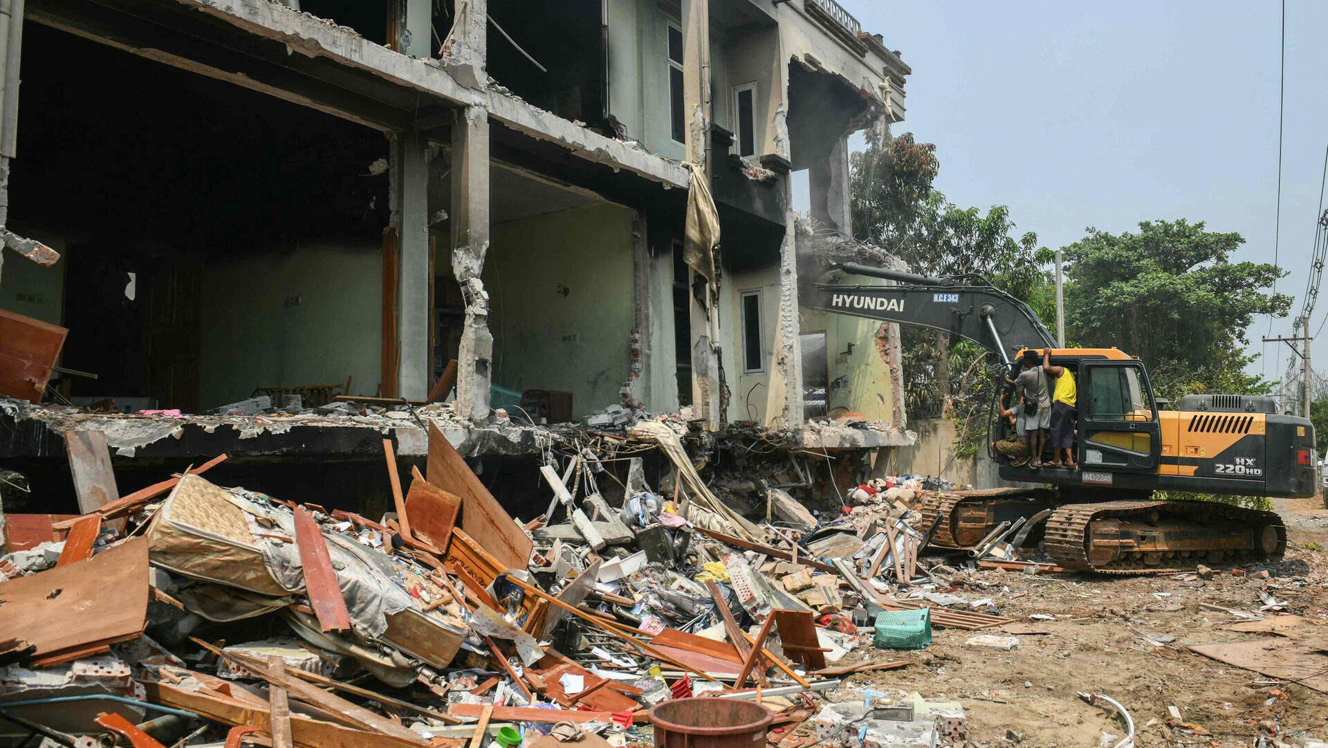 רעידת אדמה רעש אדמה הרס 3 ב מנדאליי מיאנמר 29.3.25