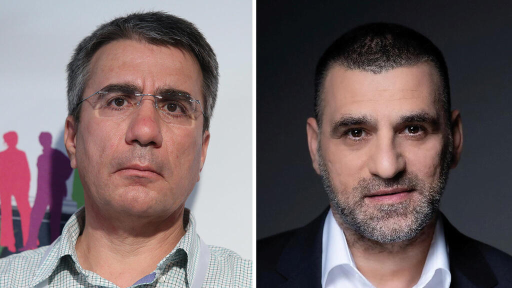 מימין יו"ר תנובה חיים גבריאלי ועמית בן יצחק נציג הקיבוצים (צילומים: רמי זרנגר עמית שעל) מימין חיים גבריאלי עמית בן יצחק