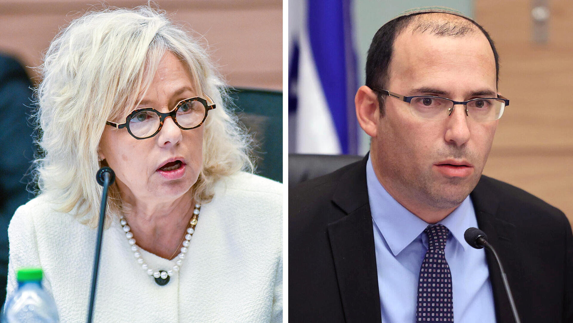 מימין יו"ר ועדת חוקה שמחה רוטמן והיועמשית גלי בהרב מיארה