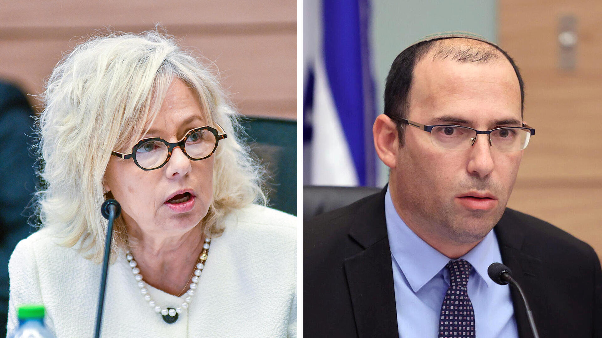 מימין יו"ר ועדת חוקה שמחה רוטמן והיועמשית גלי בהרב מיארה