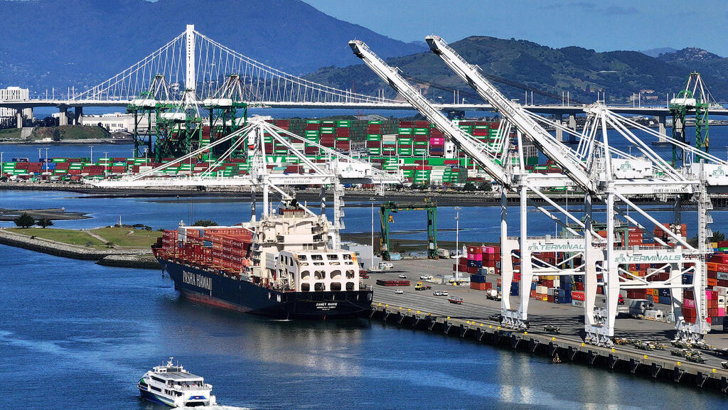 נמל אוקלנד בקליפורניה, ארה"ב (צילום: Justin Sullivan/Getty Images) נמל אוקלנד ב קליפורניה ארה"ב