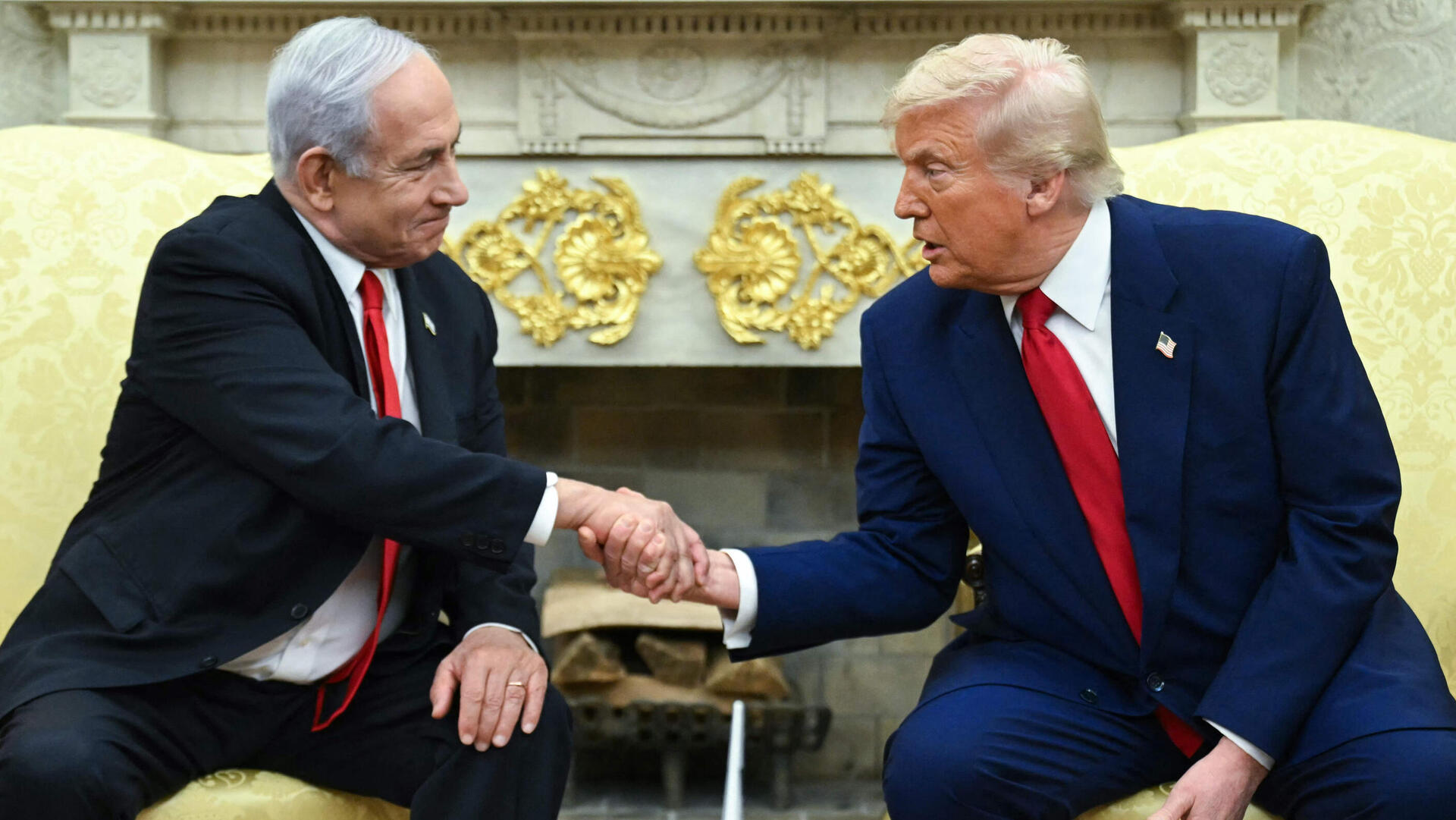 נשיא ארה"ב דונלד טראמפ ו ראש הממשלה בנימין נתניהו ב פגישה ב בית הלבן 7.4.25