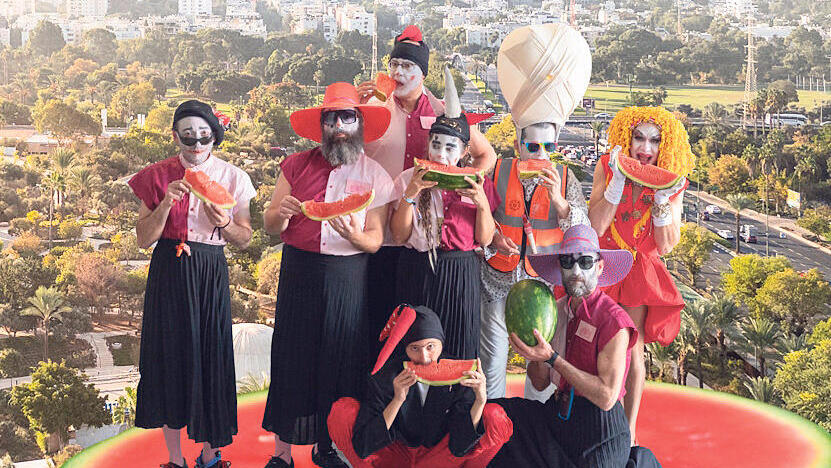 פנאי חגיגות האבטיח בבוסתן מוזיאון ארץ ישראל