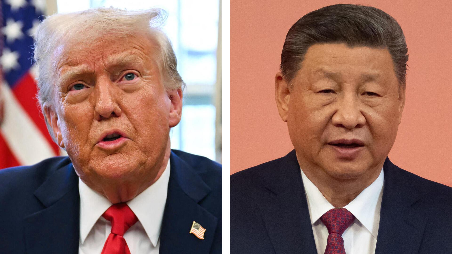 נשיא ארה"ב דונלד טראמפ ו נשיא סין שי ג'ינגפינג