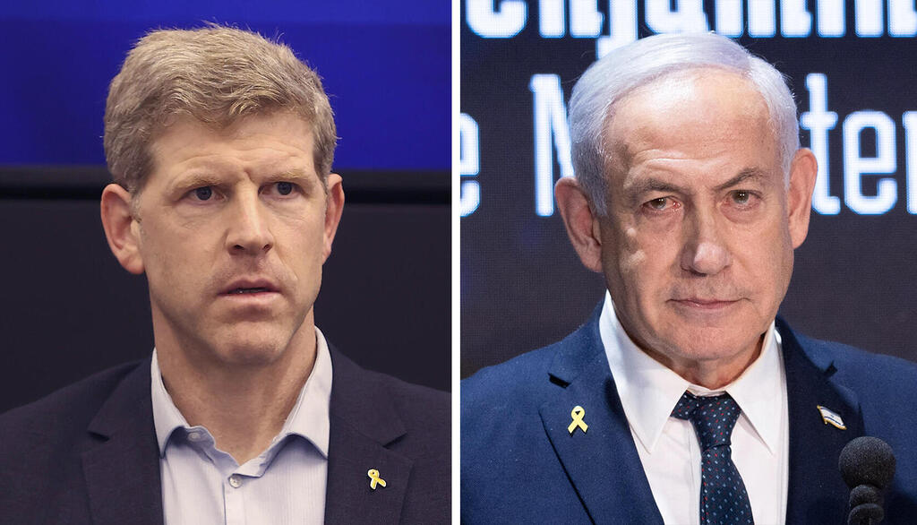 מימין: בנימין נתניהו וחשכ"ל האוצר יהלי רוטנברג. לקראת גיבוש עמדה אחידה של כלל משרדי הממשלה (צילומים: אלכס קולומויסקי, עמית שאבי) מימין ראש הממשלה בנימין נתניהו והחשב הכללי במשרד האוצר יהלי רוטנברג