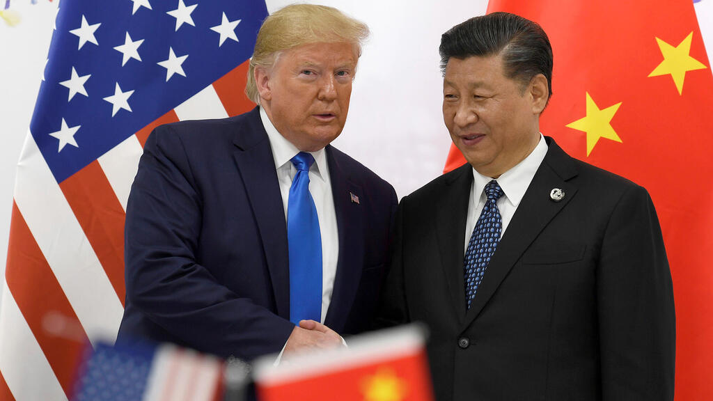 נשיא סין שי ג'ינפינג ונשיא ארה"ב דונלד טראמפ 13.12.19