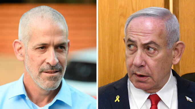 מימין בנימין נתניהו ו רונן בר ראש ה שבכ