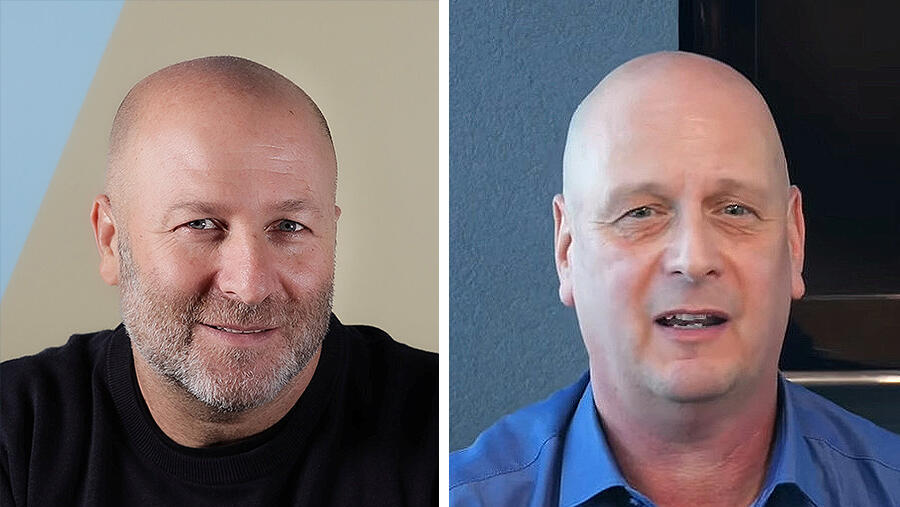 מימין מנכ"ל נקסט ויזן מיכאל גרוסמן ויו"ר נקסט ויז'ן חן גולן