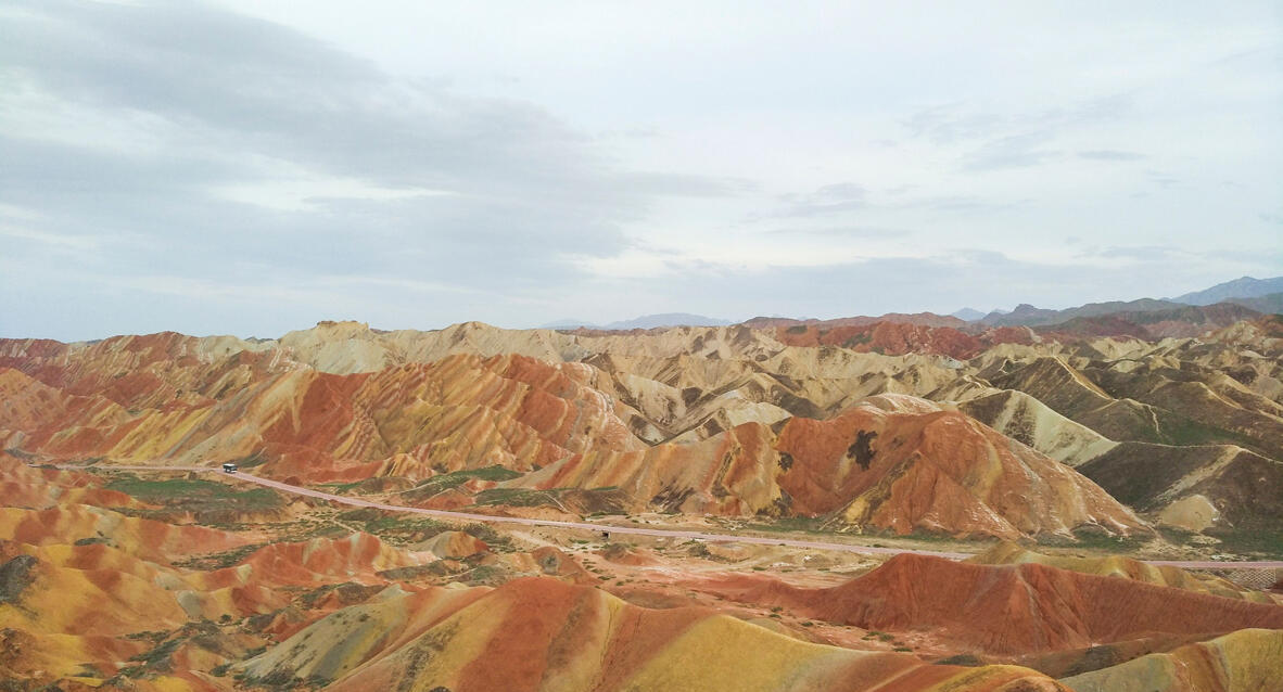 פוטו נופים יוצאי דופן סין zhangye danxia landform