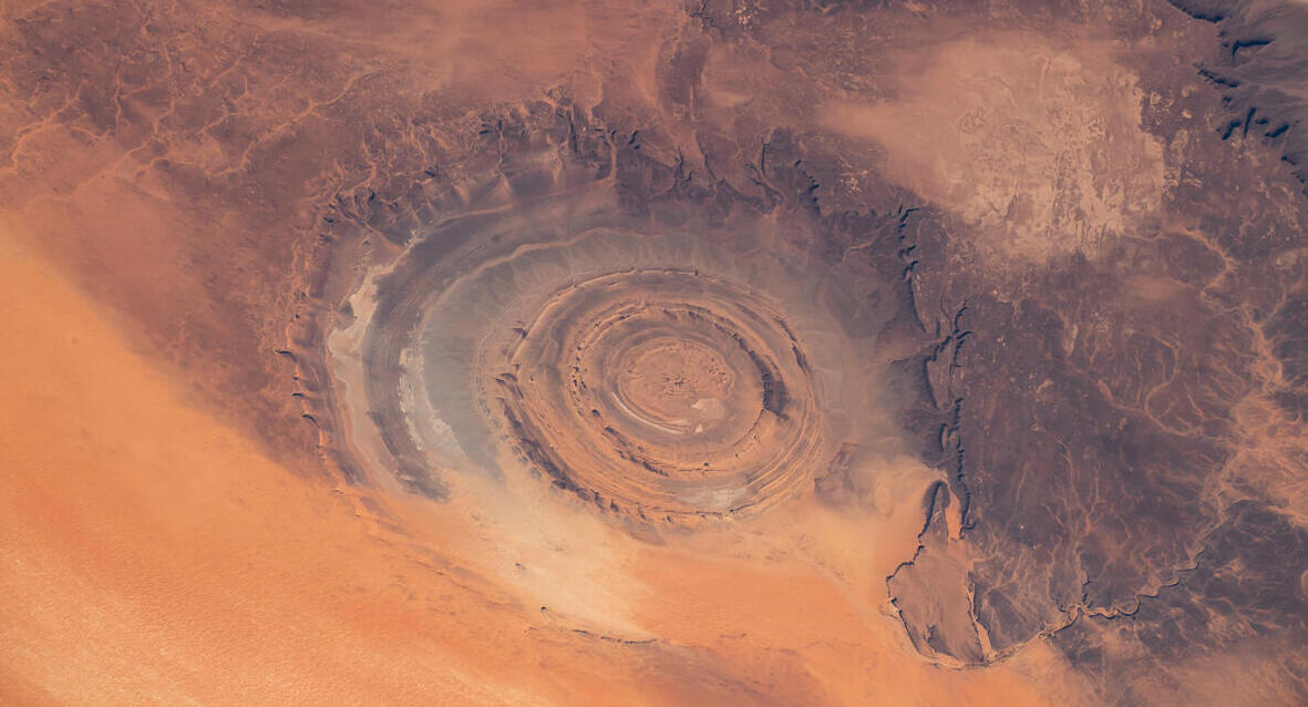 פוטו נופים יוצאי דופן מאוריטניה the eye of the sahara