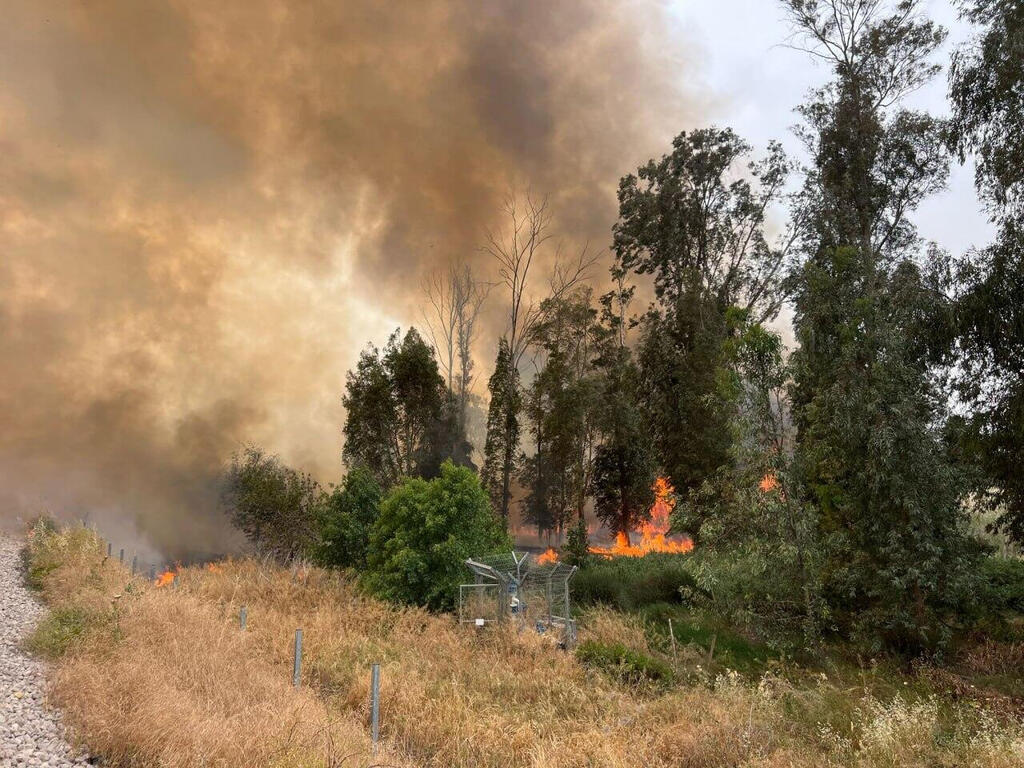שריפות שריפה ב כניסה ל מושב תרום